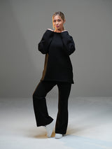 Set Long Sleeve Shirt with Wide Leg Pant
