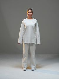Set Long Sleeve Shirt with Wide Leg Pant