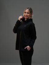 Set Long Sleeve Shirt with Wide Leg Pant