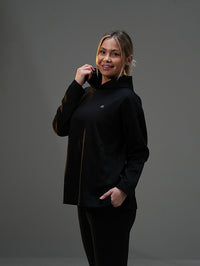 Set Long Sleeve Shirt with Wide Leg Pant