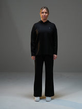 Set Long Sleeve Shirt with Wide Leg Pant