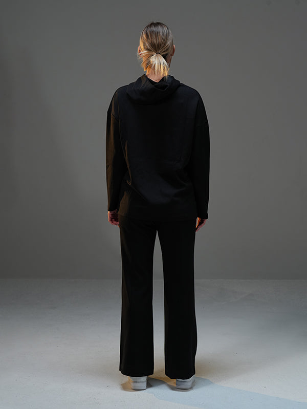 Set Long Sleeve Shirt with Wide Leg Pant