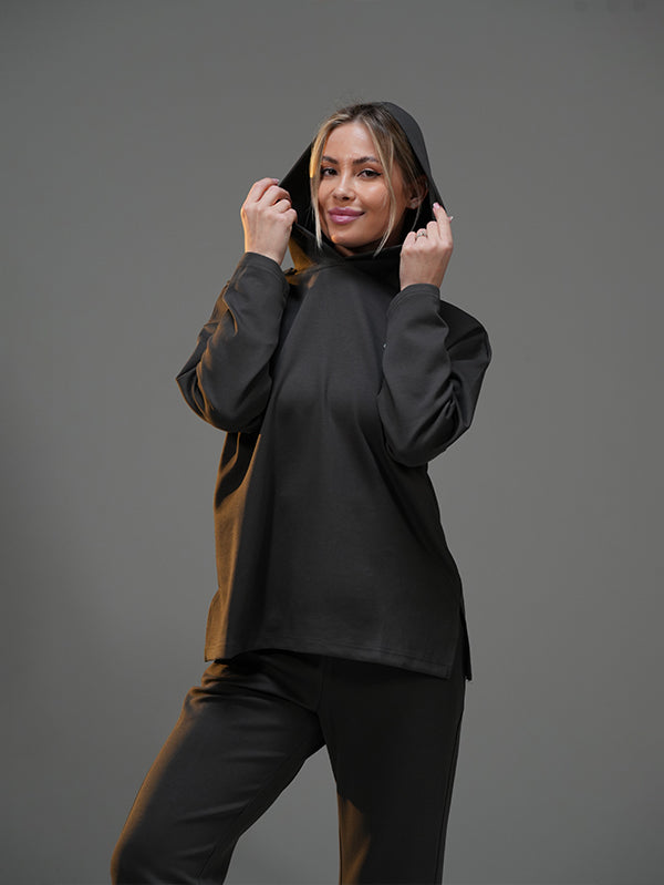 Set Long Sleeve Shirt with Wide Leg Pant