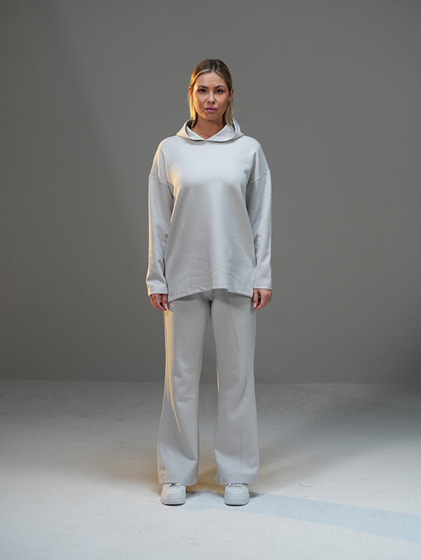 Set Long Sleeve Shirt with Wide Leg Pant