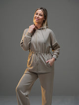 Set Long Soft Touch Jacket and Wide Leg Pant