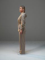 Set Long Soft Touch Jacket and Wide Leg Pant