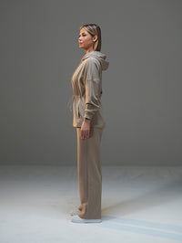 Set Long Soft Touch Jacket and Wide Leg Pant