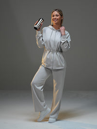 Set Long Soft Touch Jacket and Wide Leg Pant