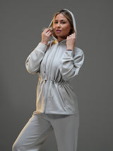 Set Long Soft Touch Jacket and Wide Leg Pant
