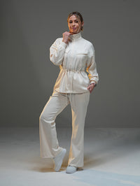 Set Long Soft Touch with Pockets and Wide Leg Pant