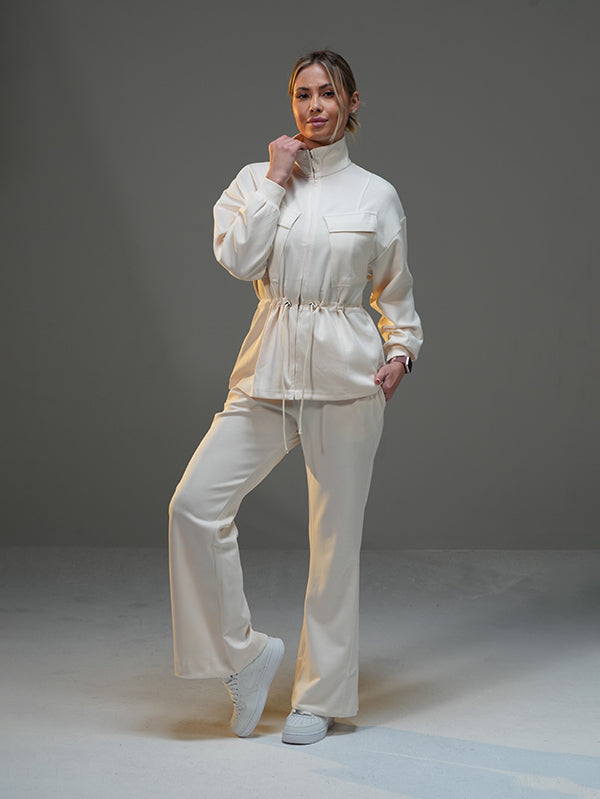 Set Long Soft Touch with Pockets and Wide Leg Pant