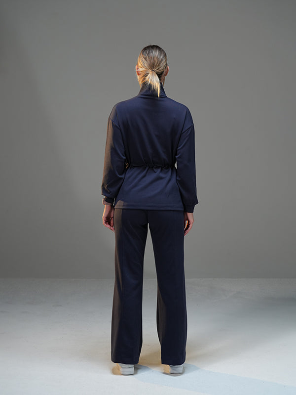 Set Long Soft Touch with Pockets and Wide Leg Pant