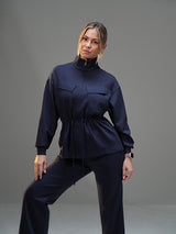 Set Long Soft Touch with Pockets and Wide Leg Pant
