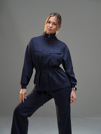 Set Long Soft Touch with Pockets and Wide Leg Pant