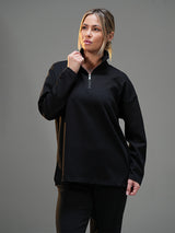 Set Half-Zip Long Sleeve with Wide Leg Pant
