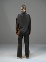 Set Half-Zip Long Sleeve with Wide Leg Pant