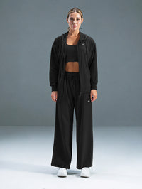 Polyester Set Wide Leg Pants and Jackets