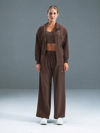 Polyester Set Wide Leg Pants and Jackets