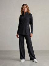 Polyester Set Long Sleeve Shirt With High Waisted Pant