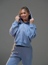 Set Cropped Jacket with Flared Pant