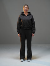 Set Cropped Jacket with Flared Pant