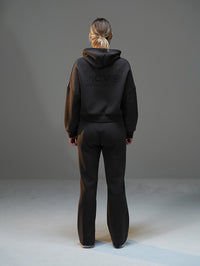 Set Cropped Jacket with Flared Pant