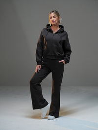 Set Cropped Jacket with Flared Pant