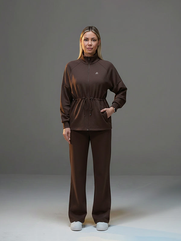 Set Long Soft Touch Jacket and Wide Leg Pant
