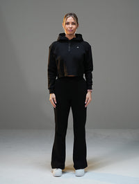Set Cropped Jacket with Wide Leg Pant