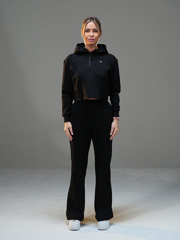 Set Cropped Jacket with Wide Leg Pant