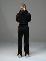Set Cropped Jacket with Wide Leg Pant