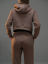 Set Cropped Jacket with Wide Leg Pant