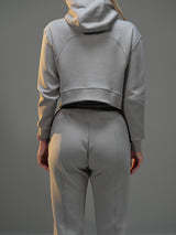 Set Cropped Jacket with Wide Leg Pant