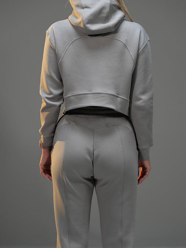 Set Cropped Jacket with Wide Leg Pant