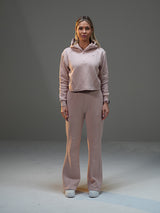 Set Cropped Jacket with Wide Leg Pant