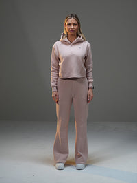 Set Cropped Jacket with Wide Leg Pant