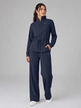 Polyester Set Wide Leg Pants and Jackets