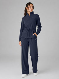 Polyester Set Wide Leg Pants and Jackets