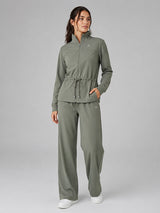 Polyester Set Wide Leg Pants and Jackets