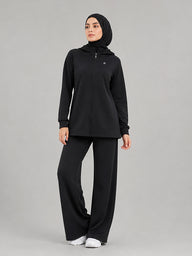 Cotton Set Wide Leg Pants and Jacket