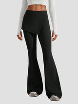 High waist Flare Pants with layered skirt overlay