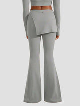 High waist Flare Pants with layered skirt overlay