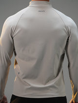 Polyester Half-Zip Long Sleeve Shirt