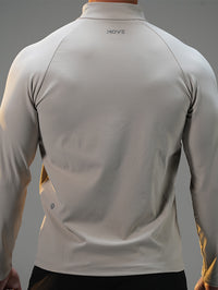 Polyester Half-Zip Long Sleeve Shirt