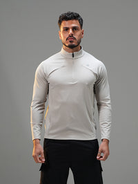 Polyester Half-Zip Long Sleeve Shirt