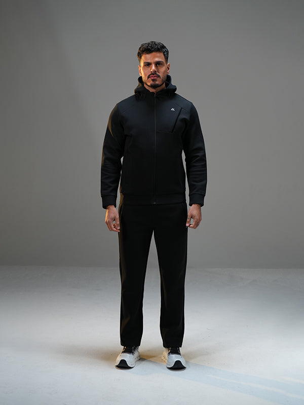 Cotton Set Jacket with Straight Leg Pant