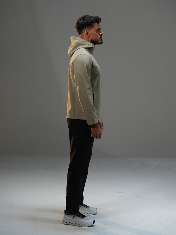 Polyester Set Jacket with Straight Leg Pant