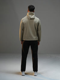 Polyester Set Jacket with Straight Leg Pant