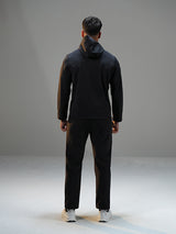 Polyester Set Jacket with Straight Leg Pant
