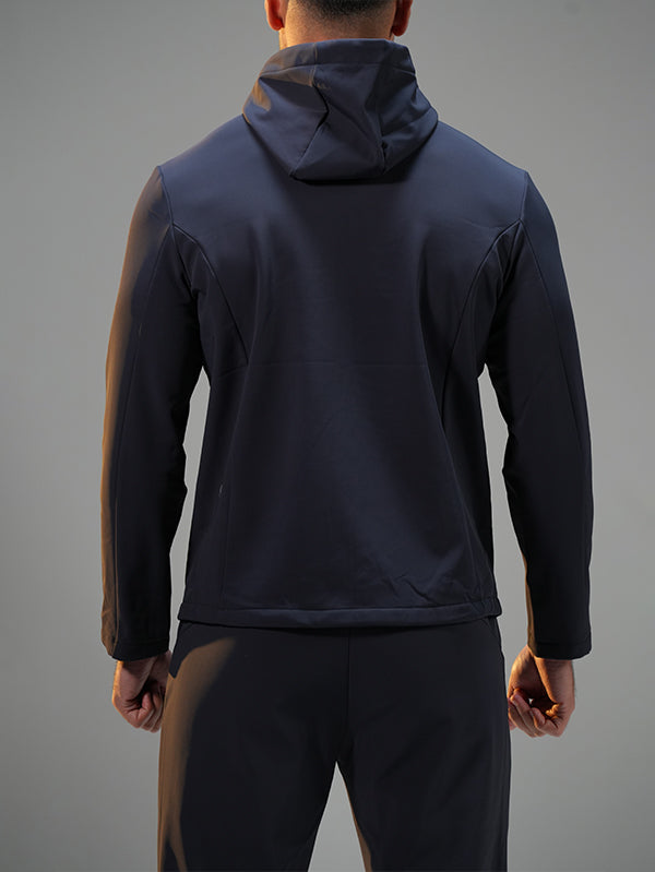 Polyester Set Jacket with Straight Leg Pant